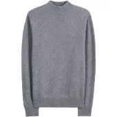 GOBI Cashmere Pull-over 'Men's Timeless Mock Neck Cashmere Sweater' gris