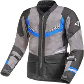 Macna Veste textile pour moto Macna Aerocon, gris/noir/bleu, 3XL