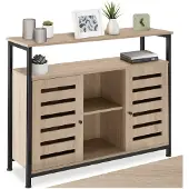 TecTake - Armoire murale Warrington 100x37x82cm - brun clair industriel