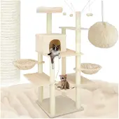 TecTake Arbre à chat LILOU 165 cm - beige