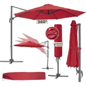 TecTake tectake- parasol Daria wijnrood - 403135- met beschermhoes