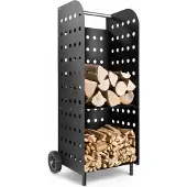 TecTake Porte bûches - noir
