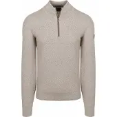 State of Art Pull Demi-Zip Chiné Beige taille M