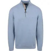 Barbour Pull Half Zip Bleu Clair