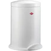 Wesco Poubelle à pédale 116 en BLANC avec pédale et volume de déchets de 13 litres / Poubelle sur pied