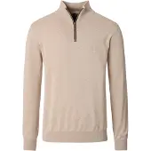 Casamoda Pull-over Demi-Zip Solid Beige