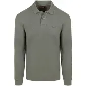 BOSS Petempestolong Long Sleeve Polo Gris XL Homme