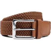 Suitable Ceinture Tissée Taupe Cognac