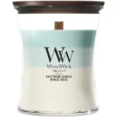 Woodwick Trilogy Driftwood Shores bougie parfumée avec mèche en bois 275 g