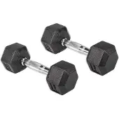 Olive Rubber Hex 5kg Dumbbell 2 Units Noir,Argenté 5 kg