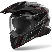 Airoh Commander 2 Stylish Carbone/Rouge/Anthracite 3XL unisex noir