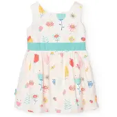 Boboli Satin Sleeveless Dress Blanc 6 Months Fille