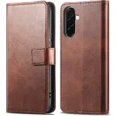 IMoshion Étui de télephone portefeuille de luxe pour Samsung Galaxy A36 - Marron foncé