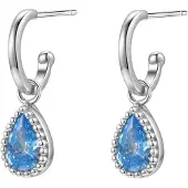 Hey Happiness Boucles d'oreilles 'March Birthstone' argent