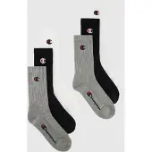 Champion Chaussettes gris chiné / rouge / noir / blanc