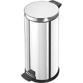 Hailo Poubelle à pédale Solid L 18 L Inox avec bac intérieur galvanisé