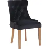 CLP Chaise de salle à manger Aberdeen velours antique-clair