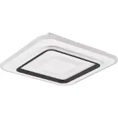 Reality Plafonnier LED carré avec télécommande JORA blanc et noir 46 W, nuances de blanc, 5400 lm, métal, dimensions : 6,5 x 39,5 x 39,5 cm, IP20, RL