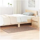 vidaXL Tapis Shaggy Anti-dérapant Marron 80 x 150 cm PP