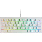 Mars Gaming Clavier Gamer mécanique (Blue Switch) MKMiniPro TKL RGB (Blanc) (FR, Filaire), Clavier, Blanc