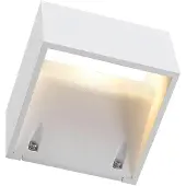 SLV LOGS WALL Applique murale, carrée, blanche, 6W LED, blanc chaud Lampe d'extérieur