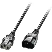 Lindy - Rallonge de câble d'alimentation - IEC 60320 C14 pour power IEC 60320 C13 - 50 cm - noir