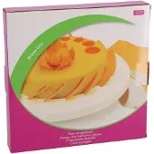 Sans marque Plateau tournant (27cm), Outils de décoration pâtisserie, Blanc, Bleu