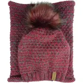Kumixi Bonnet 'Set: Mütze & Loop Schal' bordeaux