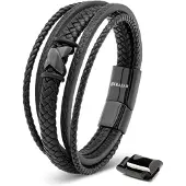 SERASAR Bracelet 'Flake' noir