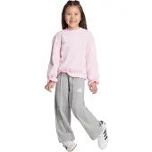 Adidas Survêtement 'Seasonals' gris chiné / rose / blanc
