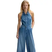 Lee 112376794 Wide Leg Sleeveless Jumpsuit Bleu L Femme