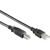 MediaRange Cable USB 2.0 A/B noir, 1,8m