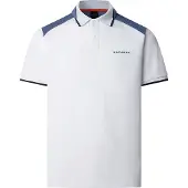 Hackett London pour homme. HM5600123 Polo HS Colour Block blanc (L), Casuel, Coton, Manche courte