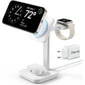 ESR HALOLOCK - Kit de recharge 3en1 (15 W), Chargeur sans fil, Blanc