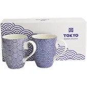 Tokyo Design Studio Mug Nippon Blue 38 cl lot de 2