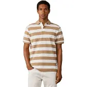 Hackett London pour homme. HM5600186 Polo H Str beige (XL), Casuel, Coton, Manche courte