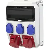 Pce CEE Distributeur de courant DELTA Anif7 9135061 400 V 32 A (3x, CEE 16/5, CEE 32/5)
