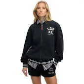 Superdry pour femme. W2012594A Veste bombardier Country Club marine (XL), Casuel, Coton