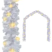vidaXL Guirlande de Noël avec lumières LED 10 m Blanc