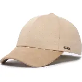 BOSS Casquette en gabardine de coton avec visière en cuir suédé