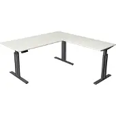 Kerkmann Move 3 elegant höhenverstellbarer Schreibtisch weiss rechteckig