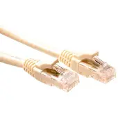 ACT Ivory 1 mètre U/UTP CAT6 câble patch niveau composant avec connecteurs RJ45