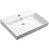 Sapho Kare - Meuble lavabo 700x450 mm, avec 1 point d'amorçage, blanc 17070