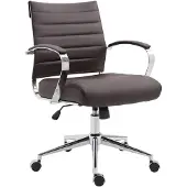 CLP Chaise de bureau Oakland - Similicuir - Marron