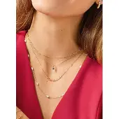 Jackie Gold Sautoir Positiano en or jaune 14 carats