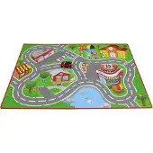 BB Junior - Tapis de jeu LaFerrari Town avec voiture LaFerrari Junior, 100x70 cm