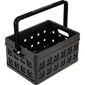 Sunware Bac de transport pliant Square , L 435 x l. 310 x H 213 mm, 24 litres, avec poignées et hanse, anthracite/noir