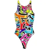 Turbo Graffiti Pro Resist Swimsuit Multicolore XL Femme