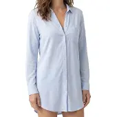 Hanro Chemise de nuit ' Cotton Deluxe 90cm ' bleu clair