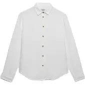 Superdry pour femme. W4010587A Chemise Premium en Lin blanc (XXS), Casuel, Manche longue